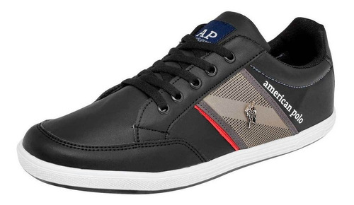 Tenis Caballero American Polo Negro 104-237