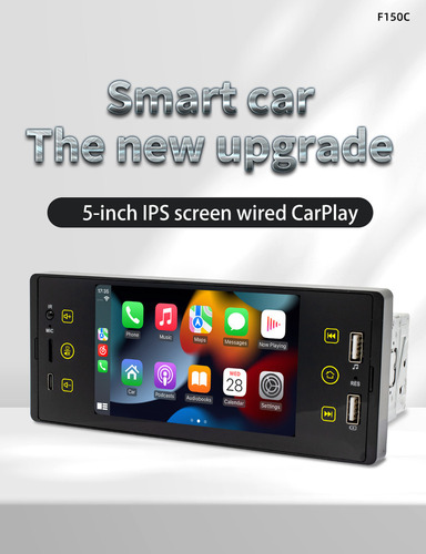 Reproductor Mp5 Estéreo Para Coche Con Subwoofer Usb Bt Aux