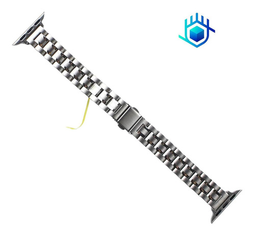 Imagen 7 de 10 de Correa Extensible Eslabon Premium + Mica Apple Watch Hombre