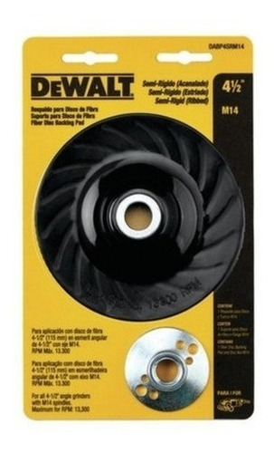 Plato De Goma 4.5 Semi-rigido M14 Dewalt Dabp4srm14