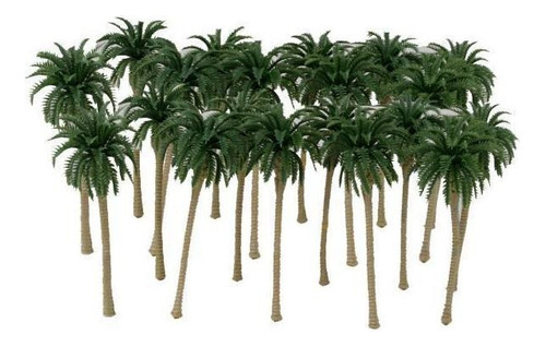 Aa 2x20pcs Modelo Verde Cocoteros Palmeras 1/120 Escala 8cm