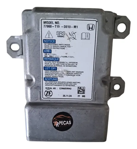 Módulo Central Airbag Honda 77960t15b810m1 Sem Colisão
