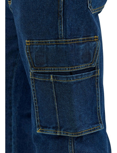 Pantalon Cargo Wrangler Hombre Denim