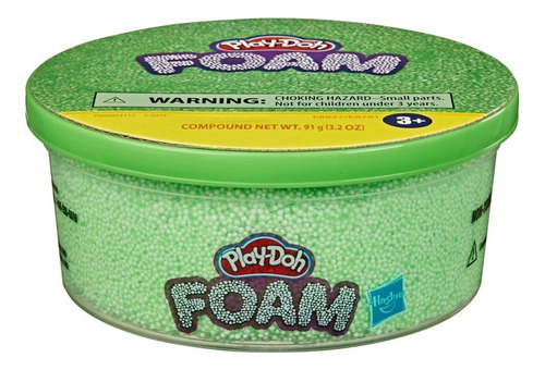Lata Individual De Espuma Play-doh Foam Verde 108 G 3+ Años