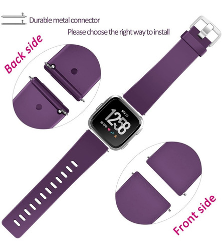 Imagen 6 de 10 de 3 Mallas De Reloj Fitbit Versa 1 & 2 / Talle Small Pequeño