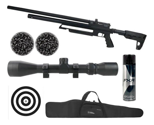 Carabina Pcp Tactical 12 Tiros 5.5 + Luneta 3-9x40 + Itens