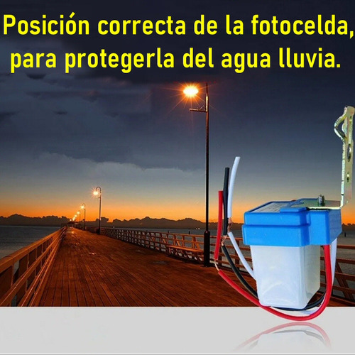 Imagen 7 de 7 de Pack 5 Fotocelda Sensor Encendido Luminarias Para 220v, 10a