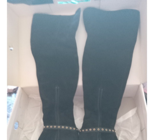 Botas Negras, De Gamuza Nine West Originales, Poco Uso N° 37