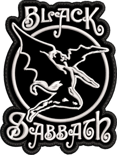 Parche Bordado Black Sabbath  7.3x9.7cm.