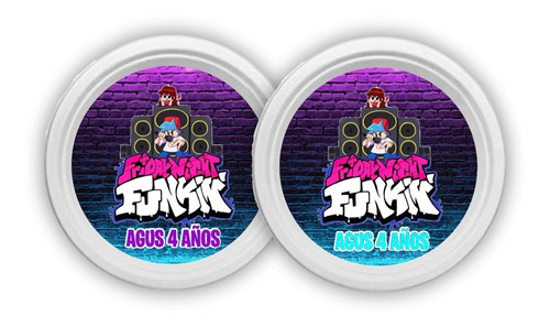 Friday Night Funkin Platos Para Torta Pack X10 Personalizado