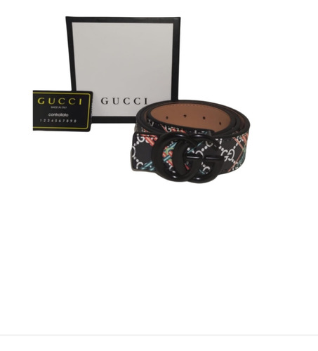 Cinturón Gucci De Cuero Negro 110 Cm