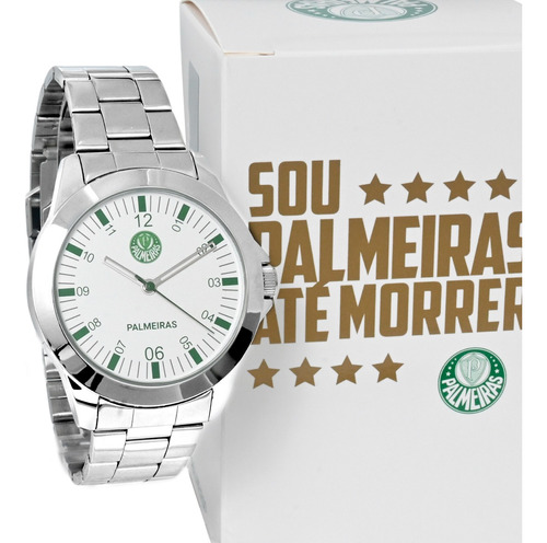 Relógio Palmeiras Masculino Oficial Verdão Sep23-003