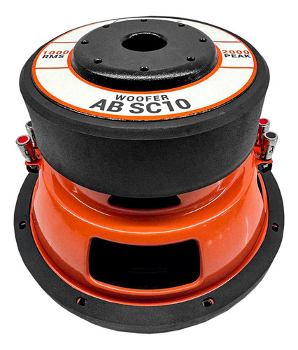 Autobahn Subwoofer 10 Pulgadas 4 Ohm 1000w Rms Por Pieza Naranja