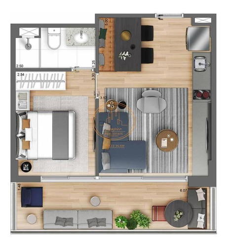 Apartamento Com 1 Dormitório(s) Localizado(a) No Bairro Centro Em São Paulo / São Paulo - 6237:911591