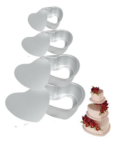 Moldes Para Pastel En Forma De Corazón Frigiire Con Una Tina
