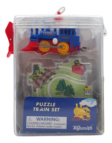 Rompecabezas Puzzle Train Set Toysmith 9422 Tren Azul 2009