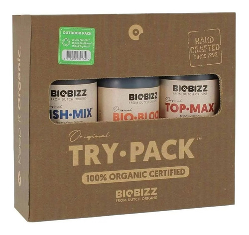 Imagen 1 de 10 de Biobizz Trypack Outdoor 250 Cc Fishmix+ Bloom + Top Max