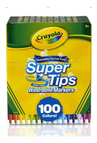 100 Marcadores  Punta Fina Crayola Lavables Xtr P