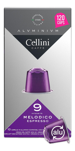 Cellini Caffe Melodico - Capsulas De Aluminio Nespresso, 120