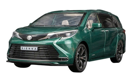 Vagón Pequeño De Metal Toyota Sienna 1/24, Popular, Verde [u