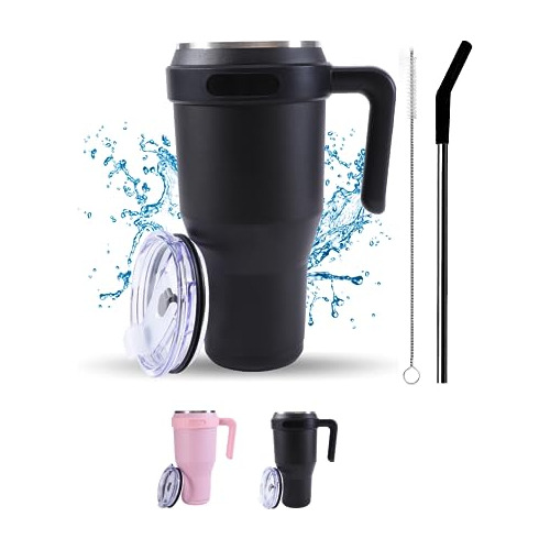 Macamiki - 40 Oz Tumbler Con Handle Copa De Acero Fwd95