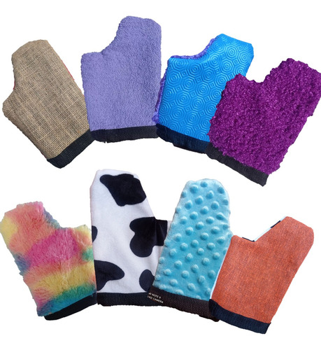 Guantes De Texturas  Estimulación Sensitiva Manoplas