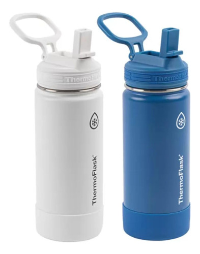 Conjunto De 2 Botellas De Acero Inoxidable De 16 Oz (bl...