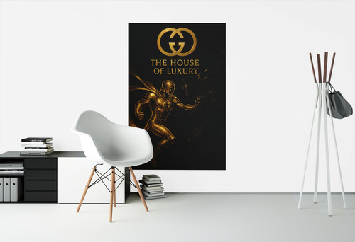 Mural Moderno Cuadro Gucci Oro House Of Luxury Heroico Full Hd