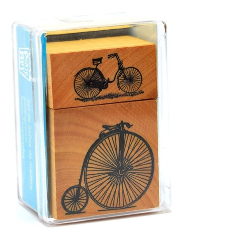 Set Sellos Decorativos Vintage Bicicletas, Contiene 2 Sellos