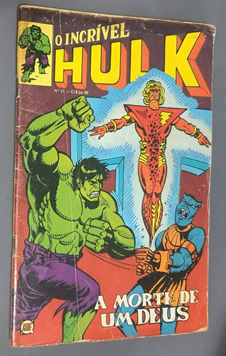 O Incrível Hulk 21 - Rge - Setembro De 1980 - Original (Usado)