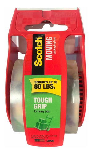 2x Cinta Scotch Clear Moving Tough Grip Heavy 48mm X 20.3m