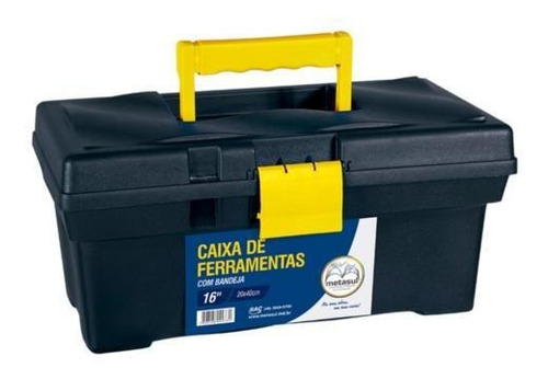 Caixa Ferramentas 20x40 Preta - Metasul