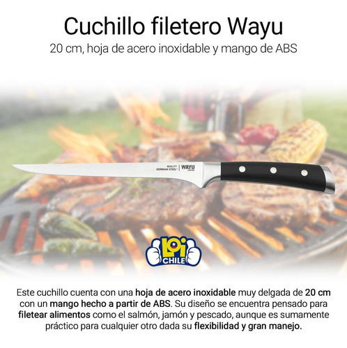 Imagen 2 de 3 de Cuchillo Filetero Wayu Loi Chile