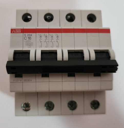 Interruptor Automatico 4p 16a Curva C 10ka 2cds254001r0164
