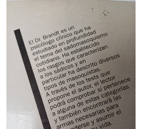 La Relación Sado-masoquista En La Vida Cotidiana Dr. Brandt