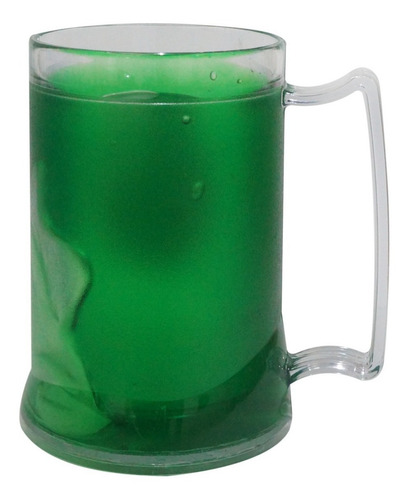 Caneca Com Gel Térmico Escudo S.e Palmeiras Verdão 400ml Cor Verde