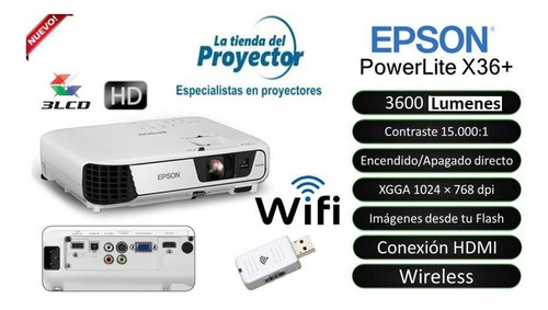 Oferta Proyector Epson Powerlite X36+ Envios A Todo El Peru