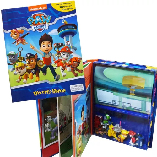 Libro De Cuento Paw Patrol C/10 Mini Figuras Diverti Libros