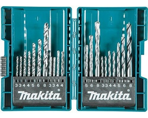 Makita B-44884 21 Pzas. Juego De Brocas Métricas Surtidas