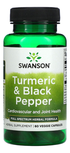 Swanson Turmeric & Black Pepper Cardiovascular  60 Cáp 