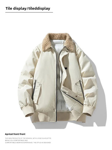 Chaqueta De Algodón De Invierno Con Cuello De Terciopelo De