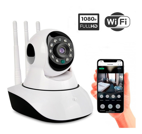 Imagen 1 de 8 de Cámara De Seguridad Ip Wifi Full Hd 1080 Movimiento Icsee