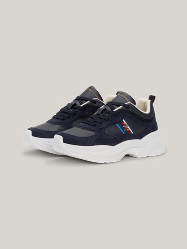 Tenis Azul De Suela Gruesa De Mujer Tommy Hilfiger