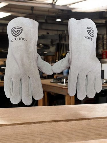 Guante De Carnaza Para Soldar 14 Gris Safe 100