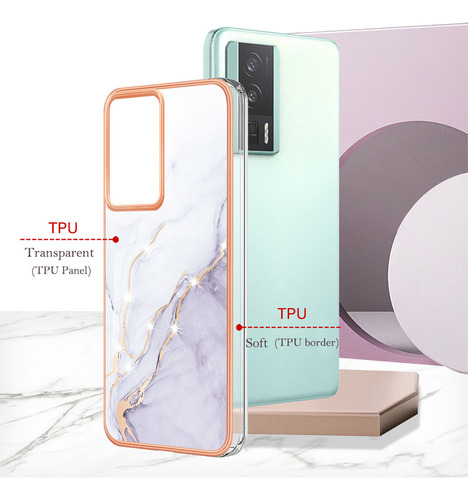 K Funda De Teléfono Marble Slim Para Xiaomi Poco F5 Pro 5g-red