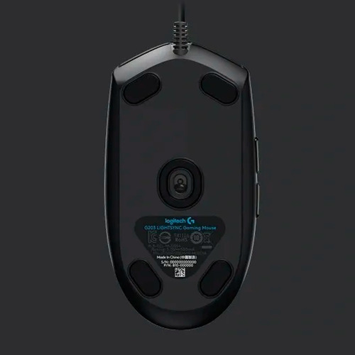Mouse gamer de juego Logitech G Series Lightsync G203 negro