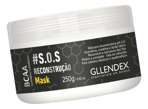 Gllendex Bcaa Queratina Mascara Reconstruccion Pelo 250gr