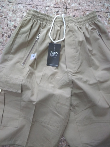 Bermuda Cargo De Gabardina. Varios Tonos Y Talles Especiales