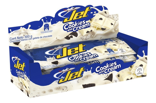 Chocolatina Jet Cookies And Cream 6 Unidades