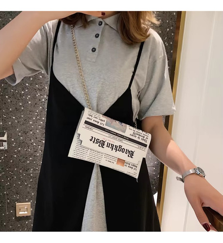 Cartera De Fiesta Tipo Sobre Casual Estilo Diario Blanco Diario Dorado Dorado